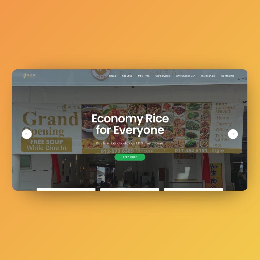 Economy Rice For Everyone's digital solution, another successful software project in Malaysia.